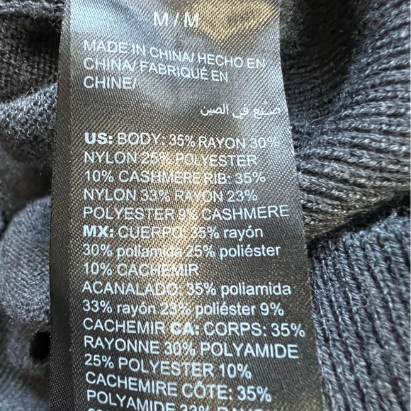 (M) White House Black Market blue/grey sweater. - Picture 5 of 8